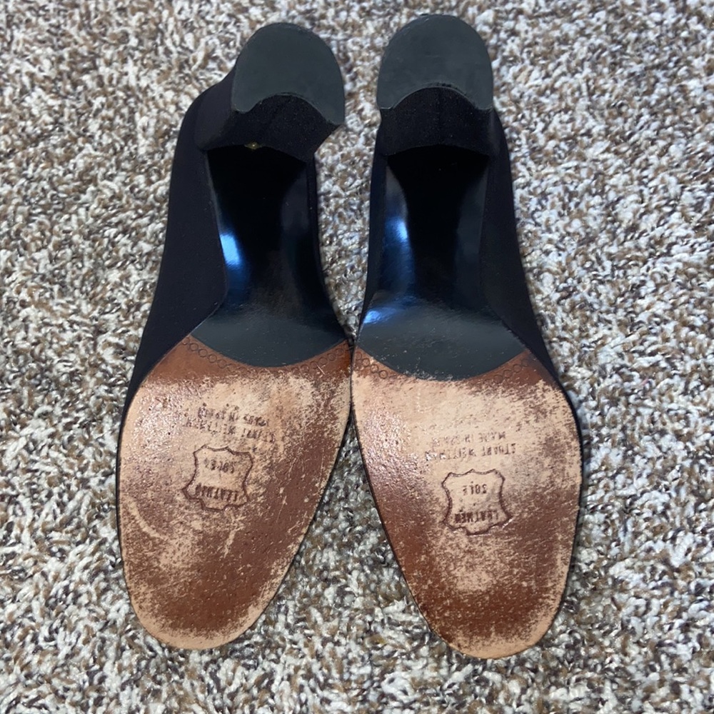 Stuart Weitzman Curve Block Pumps Heels Black 4 1… - image 8